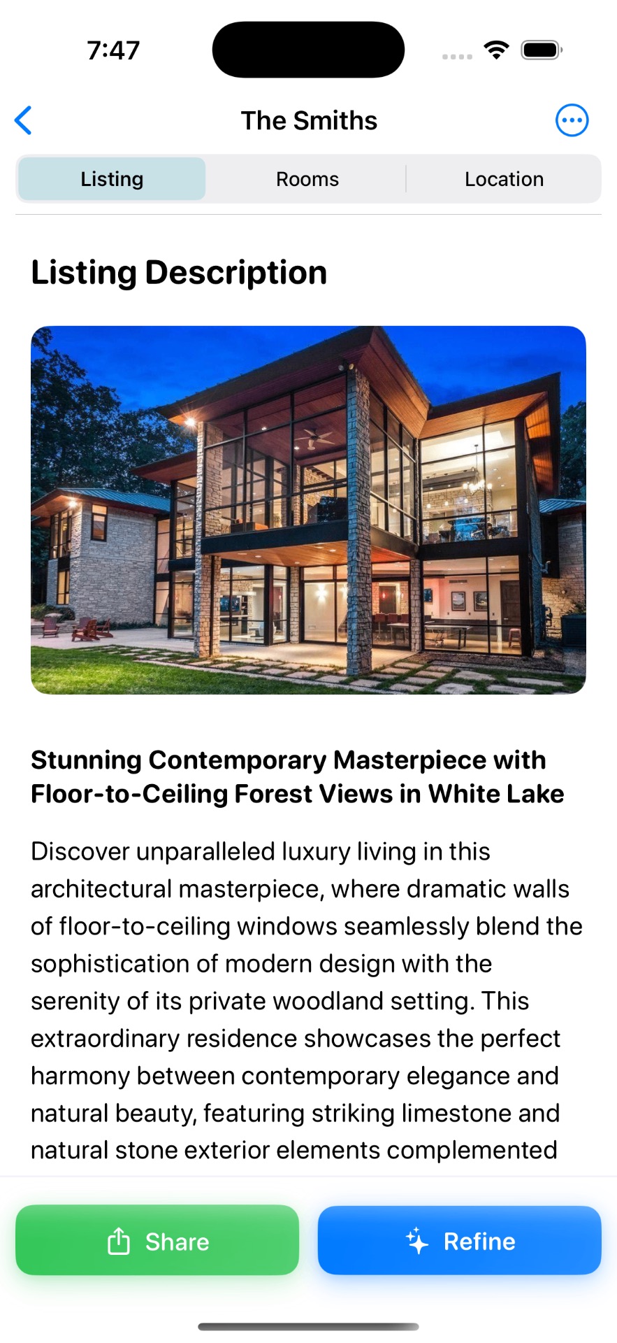 AI-generated listing
